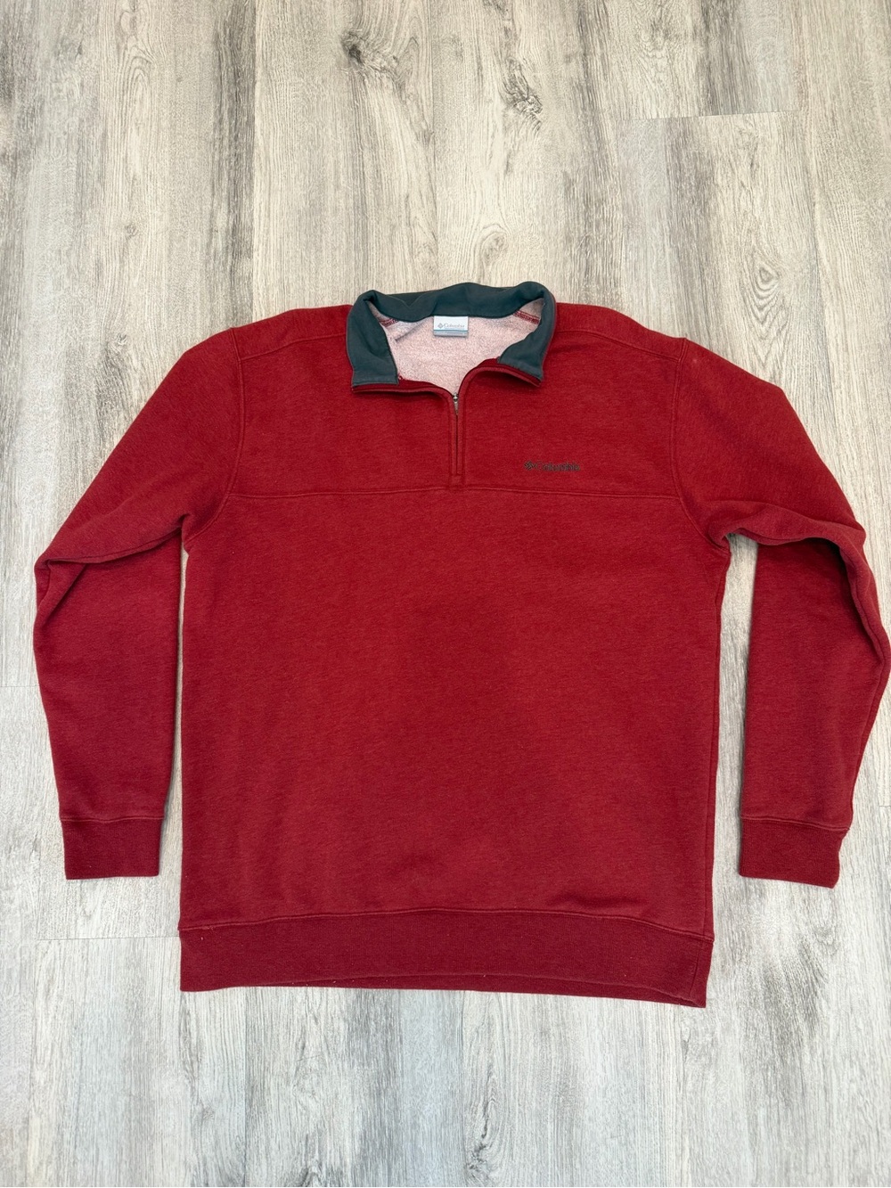 Columbia Sportswear Large Red Quarter Zip Fleece Pullover Gorpcore